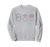 Funny Rock Paper Scissors Cool Hand Pow Cat owner Sweatshirt