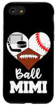 iPhone SE (2020) / 7 / 8 Ball Mimi Funny Football Baseball Hockey Mimi Heart Case