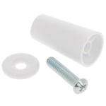 cyclingcolors 2x Butée d'arrêt de lame finale de volet roulant cône Ø22mm longueur 40mm en PVC avec rondelle et vis Store Fenêtre Enroulement Déroulement Coffre Universel, blanc