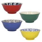 KitchenCraft Set of 4 Ceramic Bowls World Of Flavours Designs