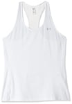 Under Armour Women UA Heatgear Racer, Tight-Fit Women's Vest with Soft Feel, Sleek Women's Sleeveless T-Shirt with Graphic Design