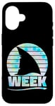 iPhone 16 2025 Week Retro Shark Fin Lover Sea Ocean Animal Summer Trip Case