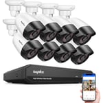 8 canaux 5MP Super hd filaire dvr Système de caméra de sécurité pour entreprise à domicile Vision nocturne infrarouge Surveillance intérieure 8