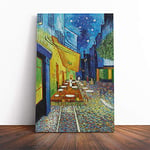 Big Box Art Canvas Print Wall Art Vincent Van Gogh Cafe Terrace at Night | Mounted & Stretched Box Frame Picture | Home Decor for Kitchen, Living Room, Bedroom, Hallway, Multi-Colour, 20x14 Inch