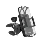 Hama Support Téléphone Vélo (Porte téléphone pour VTT, Moto, Trottinette, Compatible Smartphones Largeur de 5 à 9 cm, pivotable 360°) Noir