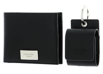 Calvin Klein Jeans Men Bifold Wallet & AirPods Case Gift Set, Black (Black), One Size