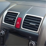 LYSHUI Stainless Steel central dash air condition AC Vent control frame cover trim,for Honda CRV CR-V 3rd gen 2007 2008 2009 2011