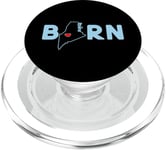 Born in State of Maine with Maine in the word Born PopSockets PopGrip pour MagSafe