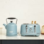 Haden Highclere Poole Blue Kettle & 4 Slice Toaster Set