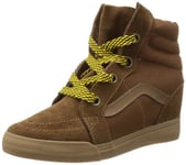 Vans U SK8-HI WEDGE (SUEDE) BISON/M, basket mixte adulte - Marron - Marron, FR : 38 (Taille fabricant : 38)