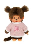 Bandai - Monchhichi - Peluche Monchhichi Sweat Moumoute - Peluche Singe Iconique des années 80 - Peluche Toute Douce 20 cm pour Enfants et Adultes - Jouet Enfant 2 Ans et + - SE255320