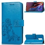 Magunivers Coque et étui téléphone mobile Etui en pu trèfle bleu pour votre oneplus 6t