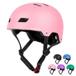 KORIMEFA Casque de Vélo pour Enfants 3-13 Ans CE Certifié Casque Enfant Trottinette pour Bébés Filles Garçons Protection pour Multi-Sport (Rose, S (51-54cm))