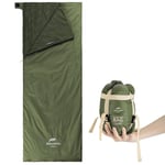 Naturehike Sac de Couchage d'été Ultra léger, Confort Doux, Sac de Couchage de Voyage, Sac de Couchage imperméable pour Le Camping, la randonnée - Vert, 205 × 85 cm