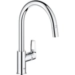 Mitigeur de cuisine GROHE StartLoop - Chromé - Bec haut en C - Mousseur extra...