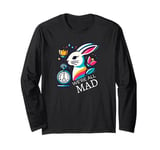 Alice in Wonderland - We're All Mad White Rabbit Mad Hatter Long Sleeve T-Shirt