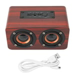 Retro Bluetooth-kaiutin Sisäänrakennettu mikrofoni Kannettava langaton kaiutin Tukee muistikorttia USB AUX MP3Red Wood Grain