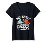 Womens One Sheet a thousand Dreams Origami V-Neck T-Shirt