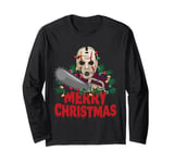 Merry Christmas Horror Fan Slasher 80s-Themed Long Sleeve T-Shirt