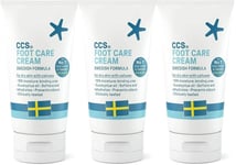 3 x CCS Foot Care Cream for Dry Skin/Cracked Heels, Moisturing, Travel Size 60ml