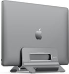 SODI Support Vertical pour Ordinateur Portable pour Bureau, Support pour MacBook avec Verrouillage Automatique par gravité, Gris sidéral.