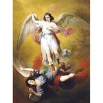 Esquivel The Fall Of Lucifer Angel Biblical Bible Painting Large Wall Art Print Canvas Premium Mural