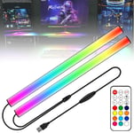 2-In-1 Rgb Dreamcolor Barre Lumineuse Led De Jeu Avec Télécommande, Lampe Gaming Pour Dessous De Moniteur Alimentation Usb 5 V, Pour Jeux, Installation Pc, Accessoire Bureau, Decoration Gaming