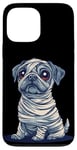 Coque pour iPhone 13 Pro Max Chien mignon comme momie pour les amoureux des chiens et des momies