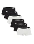 DIM Ecodim Coton Stretch Confortable x6 Boxer Homme, Noir/Gris/Noir/Gris, XXL