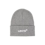 LEVI'S Unisex Hat - Wordmark Beanie, Logo, One Size, Uni Grey