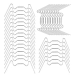 120st Mini växthusklämmor, rostfritt stål W typ klämmor Växthusglasklämma Tråd Fjäderklämmor Clips för fixering av växthus Paneler Trädgård