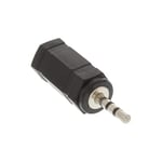 InLine 99308 Audio Adapter, 2.5 mm Jack Male to 3.5 mm Female, Stereo, Pack of 1