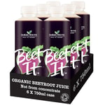 Beet It Organic Beetroot Juice 750ml PET Bottles - Vegan - Picked and Pressed - No Added Sugar (Pack of 6)