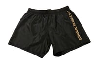 EA7 Mens Black Seaworld Boxer Logo Swim Shorts Size UK XS 31 - 32" Waist