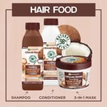 Garnier Hair Food 3-in-1 Hair Treatment Mask, Smooths and Nourishes, For Frizzy