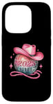 iPhone 14 Pro It's 2025 Y'all New Years Disco Ball With Pink Cowboy Hat Case