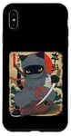 Coque pour iPhone XS Max Chat ninja japonais, chat noir kawaii ninja