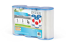 Intex Lot de 3 Cartouches filtrantes Type A pour piscines