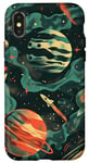 iPhone X/XS Space-themed Camo Planets Stars Space Astronaut Case