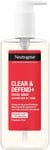 Neutrogena Clear & Defend+ Face Wash 1x 200ml, Purifying Facial Wash for Skin to