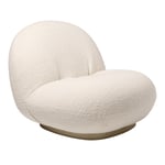 Gubi - Pacha Lounge Chair Fully Upholstered, Pearl Gold, Fabric Cat. 5 Dedar Karakorum 001 Ivory - Nojatuolit - Pierre Paulin - Valkoinen - Metalli/Tekstiili materiaali