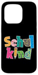 Coque pour iPhone 15 Pro Inscription scolaire colorée