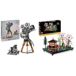 LEGO 43230 Walt Disney Tribute Camera, Set for Adults,Collectible Gifts for Women and Men & 10315 Icons Botanical Zen Garden Kit with Lotus Flowers, Inspired by Japanese Traditions