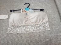 BNWT SIZE M (34B/C)  NUDE  SEAMFREE STRAPLESS BANDEAU  BRA  BY MARKS & SPENCER