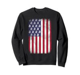 BTC Bitcoin American Flag distressed Crypto Revolution Sweatshirt