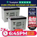 2 x YUASA REC80-12 80 AMP 12 VOLT MOBILITY/GOLF BATTERYS (YPC75-12)