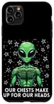 iPhone 11 Pro Max Funny Alien Our Chests Make Up For Our Heads Chest Hair Case