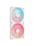 Corsair iCUE LINK LX140-R 2-pack - Kabinettvifte - 140mm - Hvit med RGB-lys - 37 dBA