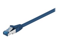 Goobay - Nettverkskabel - Rj-45 (Hann) Til Rj-45 (Hann) - 3 M - Sftp, Pimf - Cat 6A - Halogenfri, Formstøpt - Blå