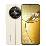 realme 12+ Smartphone 5G, 8+256GB, Appareil photo Portrait Sony LYT-600 avec OIS, Processeur Dimensity 7050 5G, Écran AMOLED 120 Hz fluide, SUPERVOOC 67 W, d’une batterie puissante de 5 000 mAh, Beige